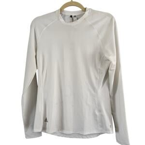 NWD Adidas White Textured Long Sleeve Crewneck Golf T-shirt Women’s Size Small